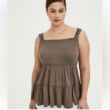 Torrid Super Soft Slub Off-Shoulder br Babydo...