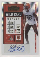 2020 Panini Contenders Rookie Variation Wild Card Ticket Grant Delpit Auto 0c2. rookie card picture