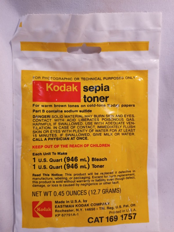 Vtg New Kodak 1691757 Sepia Toner Cat 169 Photographic Darkroom