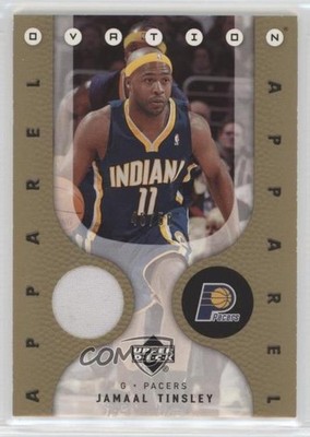2006 Upper Deck Ovation Apparel Memorabilia Gold 45/50 Jamaal Tinsley #OA-JT 9u7