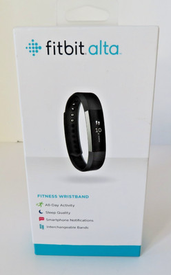 Fitbit Alta FB406 Unisex Black Silicone Strap Activity Fitness Tracker Wristband
