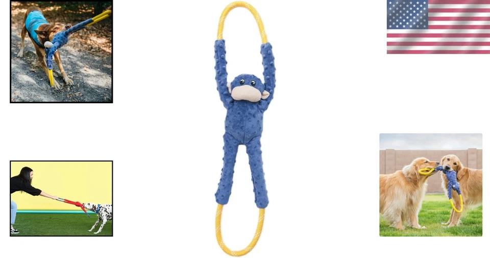 RopeTugz Heavy-Duty Squeaky Dog Tug Toy - Durable Plush & Climbing Rope for A... - Image 2 of 4