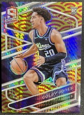 2023-24 Spectra International Colby Jones Red & Yellow Prizm /49 RC #163 Kings