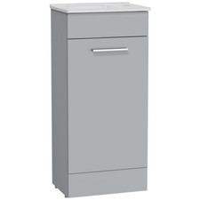 Light Grey Vanity Unit Basin Modern Bathroom Storage Soft Close Cabinet Unit New