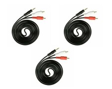 3X 10M Long 3.5MM Male Jack to 2 RCA PHONO to Stereo 3.5mm Mini Jack STEREO A...