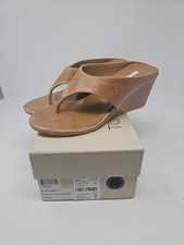 Tony Bianco Swift Heeled Wedge Sandal In Tan Vintage Leather, Women's Size 6.5
