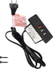 Powered USB C Hub Socket Recessed USB C Power Strip Outlet with Fast Charge 4 US