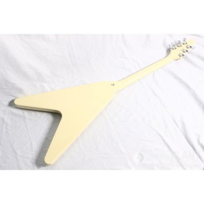 Edwards E-FV-LTD Vintage White Flying V type electric guitar with