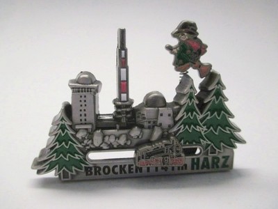 Harz Metall Magnet Charms Souvenir Germany Brocken Hexe