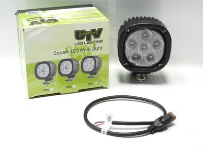 Tractor 90W, 7200 Lumen 4.25'' Square LED Work Light 6-Led