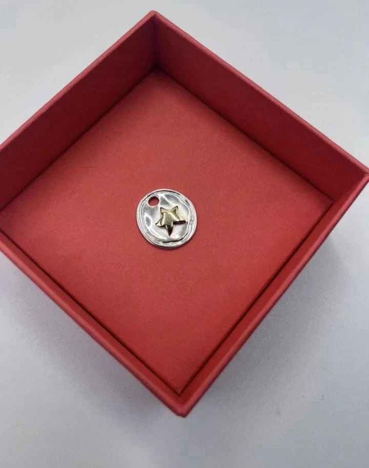 Ciondolo/Piastrina DoDo Pomellato Fuori Produzione In Argento E Oro - Immagine 2 di 4