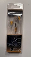 iFrogz Luxe Microbud In-Ear Earbuds Yellow Gray Noise Isolation 3.5mm