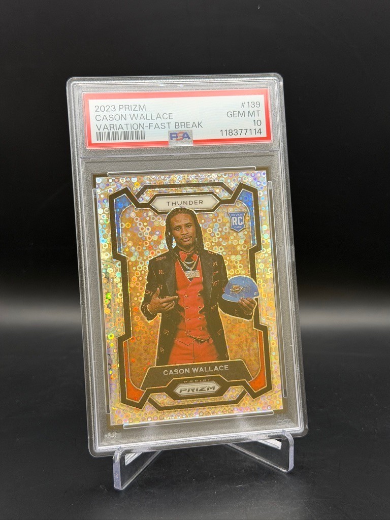 2023 Prizm Cason Wallace #139 Variation Fast Break Prizm RC PSA 10