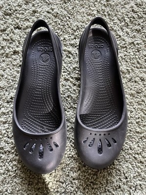 Crocs Kadee Ballet Flat Shoes Sling Back Mary Jane Comfort Capsule Black Sz 7