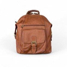 VTG Coach Brown Leather Clamshell Backpack Travel Bag Rucksack USA Made 0521