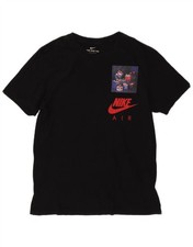 T-shirt Nike uomo Air Graphic top media nero cotone BR15