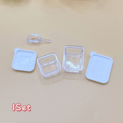 1Set 1:12 Dollhouse Lunch Box Bento Storage Box W/Shovel Doll Mini Kitchen Decor