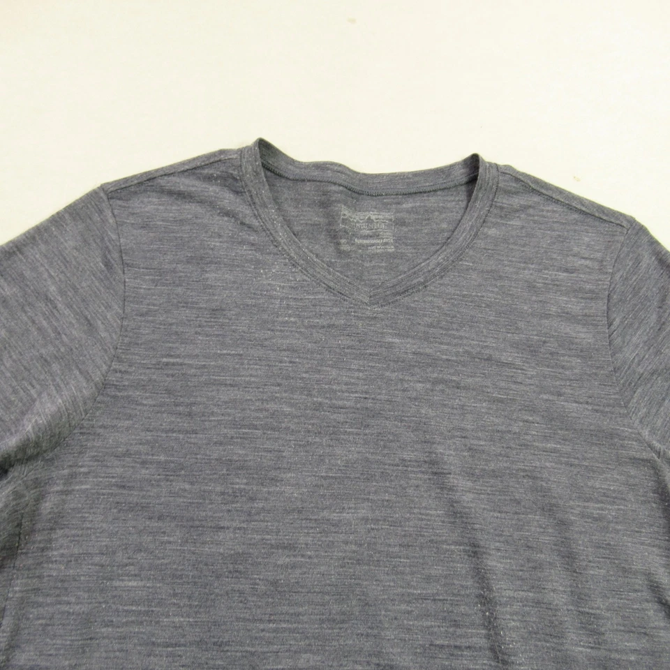 Camisa Patagonia Mujer XL Ligera Cuello en V Manga Corta Azul Informal Foto 3 de 4