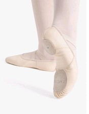 Capezio 2038W pink stretch Leather soft ballet shoes Hanami Womens 12.5 Runs Sm