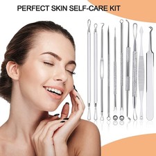 Pinzas Para Espinillas - Removedor De Puntos Negros Acne Inoxidable Acero 10 Pcs