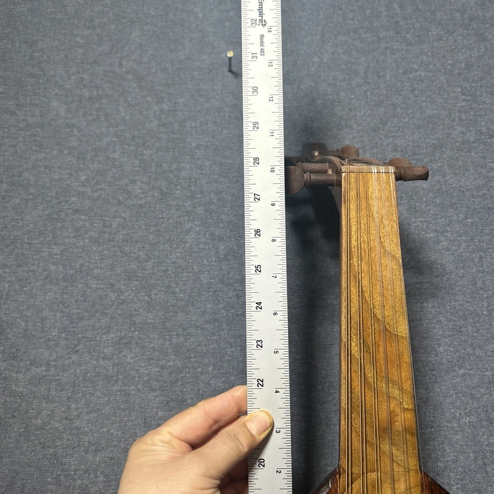 Instrumento de cuerda profesional eléctrico castaño Oud Ud con estuche rígido de terciopelo rojo Foto 4 de 4