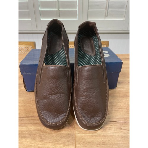 SAS Mens Weekender Oporto Slip On Loafer Brown Leather Size 12.5 Wide NIB - Picture 4 of 13