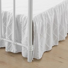 Tsutomi Bed Skirt Queen Size Ruffled Bed Skirt Split Corners 14 Inch Drop Dust