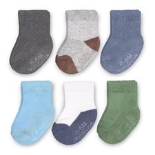 Baby 6-Pack All Weather Crew-Length Socks Mesh  Thermal Stretch - Unisex Gir...