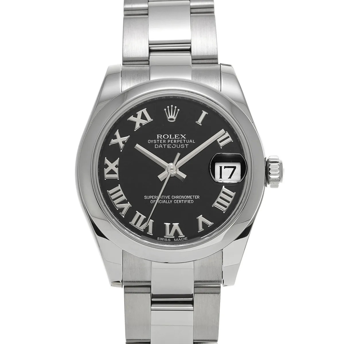 Rolex Datejust 178240 31mm Stainless Steel Black Wristwatch #WW10986