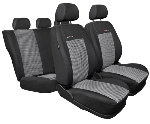 Pokrowce na fotele samochodowe Pokrowiec na siedzenia Pokrowce ochronne Welur Jasnoszary zestaw do Hyundai IX20 - Zdjęcie 2 z 10