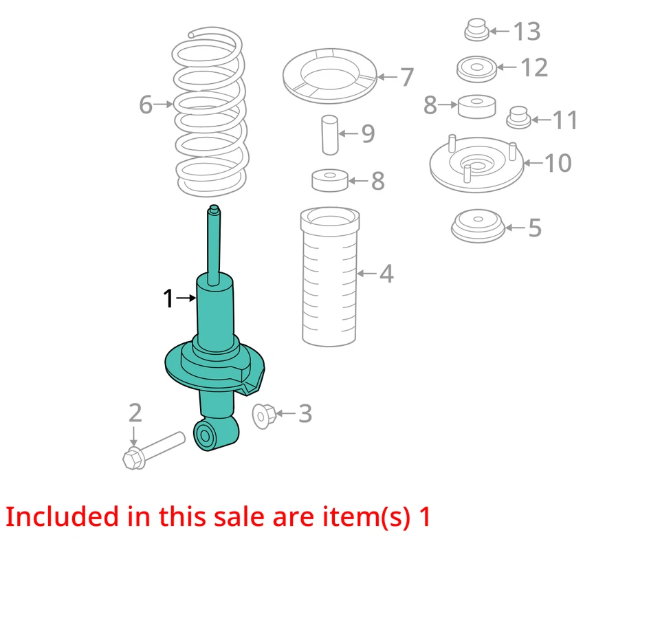 2017-2024 NISSAN ARMADA 5.6L RWD FRONT RIGHT PASSENGER SIDE SHOCK ABSORBER STRUT - Изображение 3 из 4
