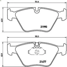 Brake pad set, disc brake Brembo P 06 065 for BMW 5 (E39) 2 2000-2003