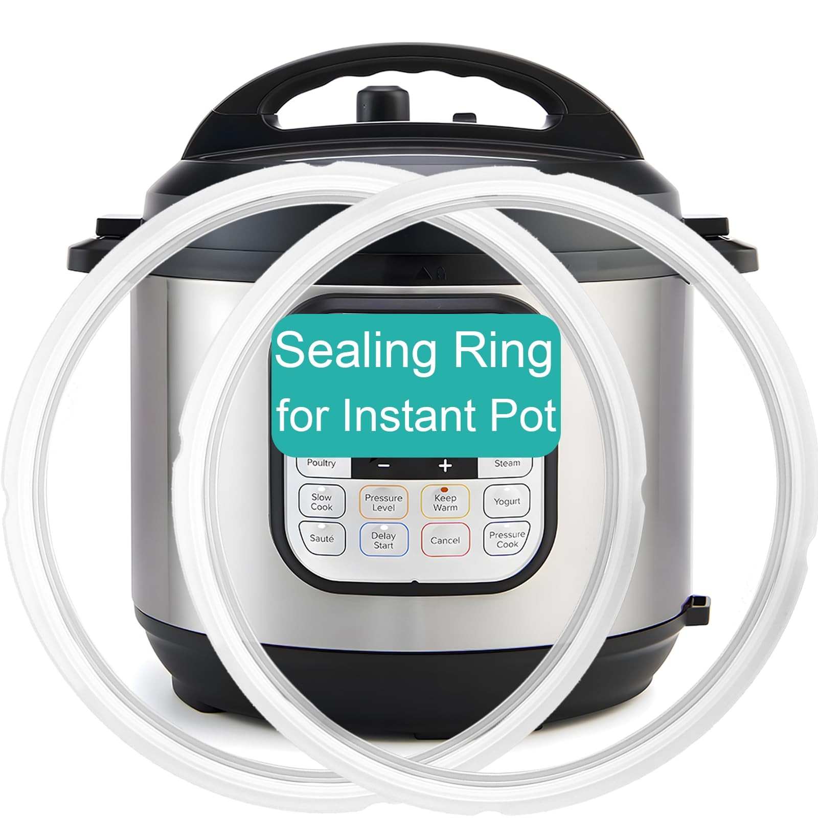 2-Pack Sealing Ring 8 Qt for Instant Pot Sealing Ring for 8 Quart Instapot, Food