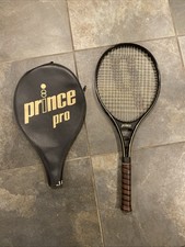 Vintage Prince Pro Series 110 Tennis Racket Racquet 4 3/8 Grip with Cover 1979
