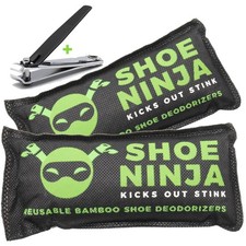 Shoe Deodorizer Inserts - Shoe Odor Eliminator - Activated Charcoal to Absorb...