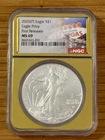 2025 EAGLE PRIVY American Silver Eagle MS69 NGC Early Releases Vegas Slab 017a