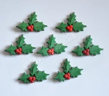 7 Medium Holly (1") Flat Back Embellishments / Jesse James ~ Dress It Up