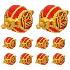 10Pcs Durable Plastic Decorative Fu Character Mini Lanterns for Chinese New Year