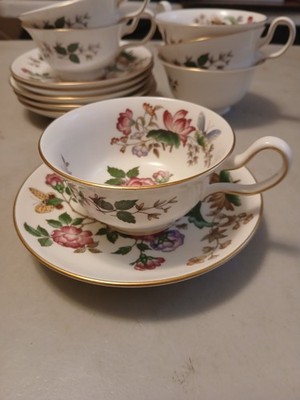 Vintage WEDGWOOD CHARNWOOD TEA CUP & SUACER SET 6 AVAILABLE BUTTERFLIES FLOWERS