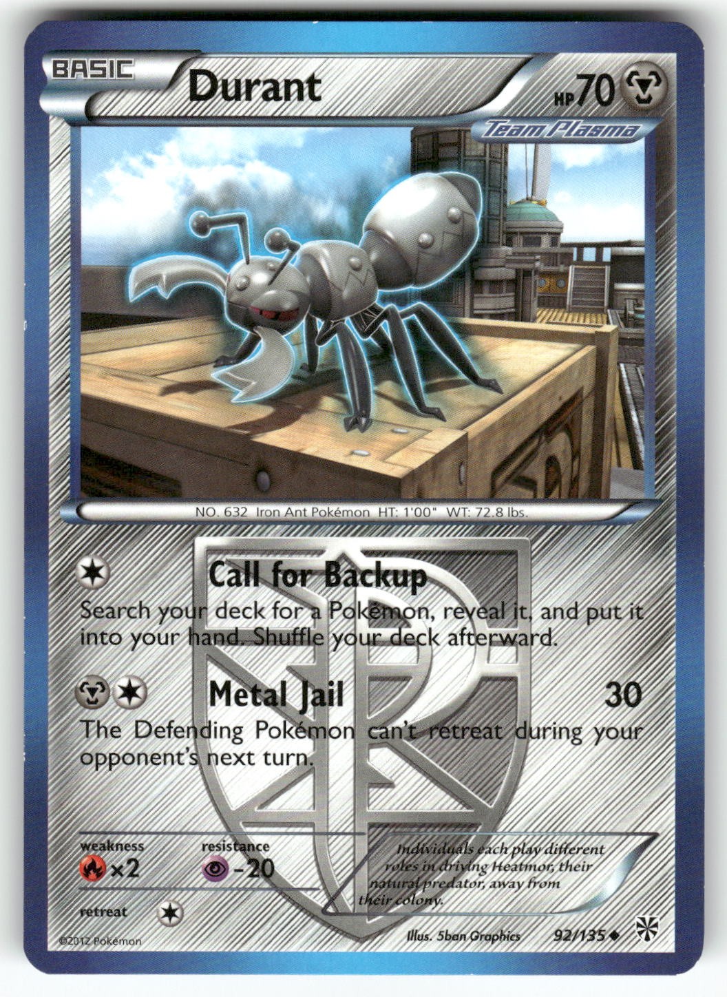 Durant (Team Plasma) (92) Plasma Storm Uncommon Pokemon Moderately played