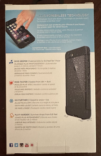 LifeProof Nuud Waterproof Dirtproof Series Case For iPhone 6- Black - Picture 12 of 20