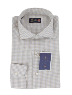 $600 Luigi Borrelli Light Blue Cotton Shirt - Slim - (LB1252523)