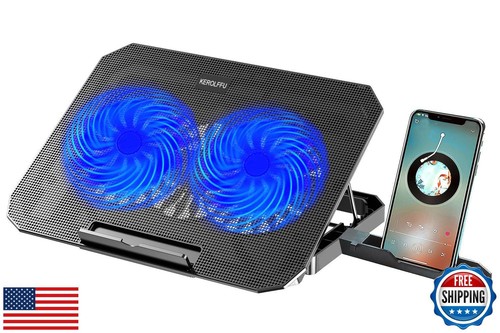 KEROLFFU Laptop Cooling Fans 15.6 14 13 Inch (Big 2Fans 5.52 Inch, Double Sid