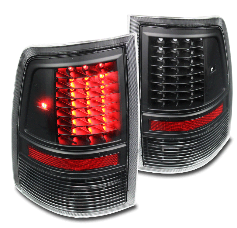 Dodge Ram 3500 2010-2018 Black LED Tail Lights A1038XDX109