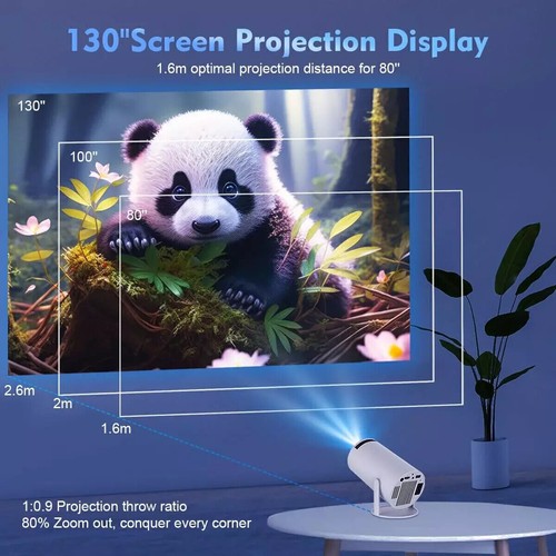 UHD 4K Mini Beamer 10000 Lumen LED WiFi Bluetooth 1080P Tragbar Heimkino - Bild 9 von 20