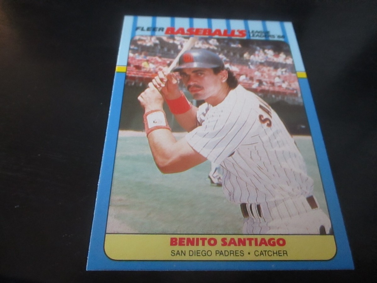 benito santiago (san diego padres) 1988 fleer LEAGUE LEADERS card