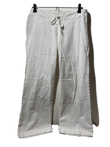 COCO CABANA Caprihose Größe L/XL weiß Leinen GUC