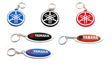 6 RUBBER YAMAHA MOTORCYCLE KEYCHAIN KEY RING