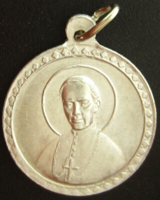 Vintage Bishop John Neumann Medal Aluminum Patron of Sick Children Lightweight
