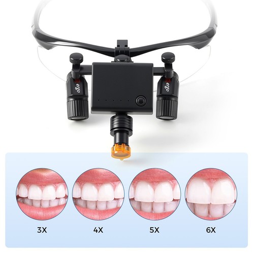 3X 4X 5X 6X Dental Medical Surgical Headband Binocular Loupes +LED Head Light - Picture 46 of 59